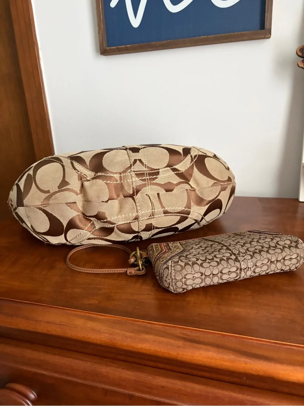 Coach Mia SoHo Signature Shoulder Bag & Wristlet *READ*